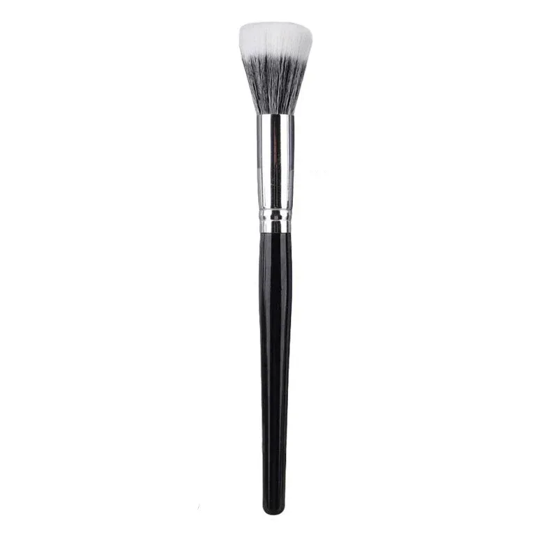 1PC Berus Blush Stippling Berus Campuran Berus Mekap Bulu Lembut Berus Penyerlah Penyerlah Profesional Alat Kosmetik Wanita