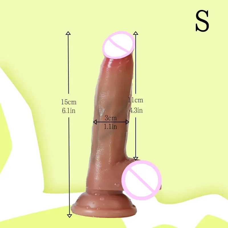 Dildo Realistik Zakar Silikon 6/7/9 Inci Dildo Besar dengan Cawan Sedut untuk Wanita Melancap Lesbain Mainan Seks Dubur untuk Dewasa — image 8