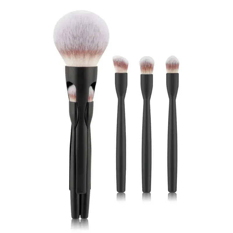 4 pezzi 4 in 1 set di pennelli per trucco aspirazione magnetica pennello per fard in polvere pennelli per trucco da viaggio pennello per correttore morbido — image 7