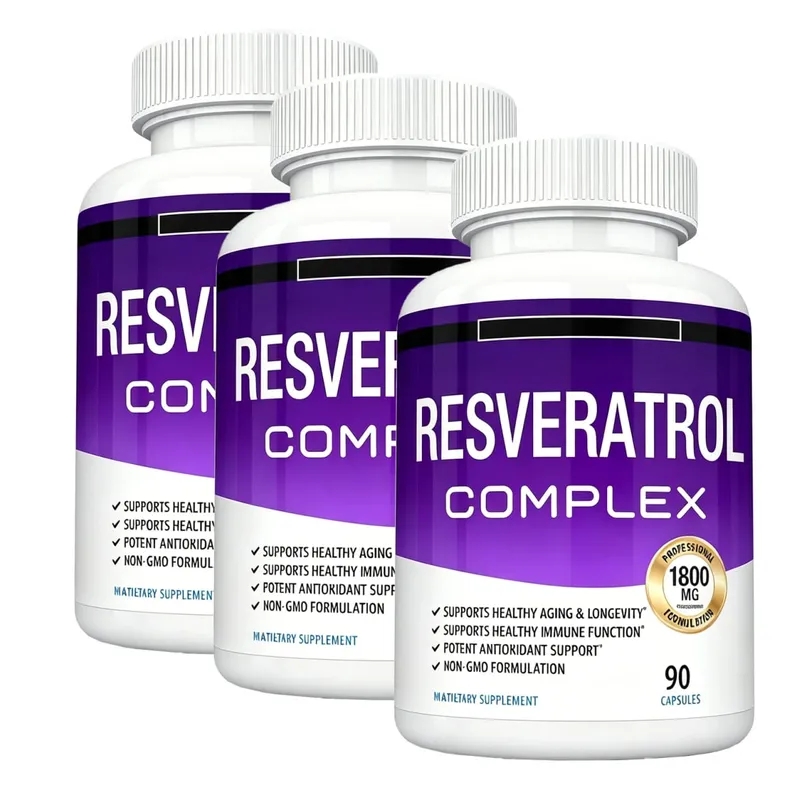 Resveratrol Complex 1800mg Capsules Antioxidant Complex Trans Resveratrol Supplement for Men Women | Non-GMO Gluten Free — image 8