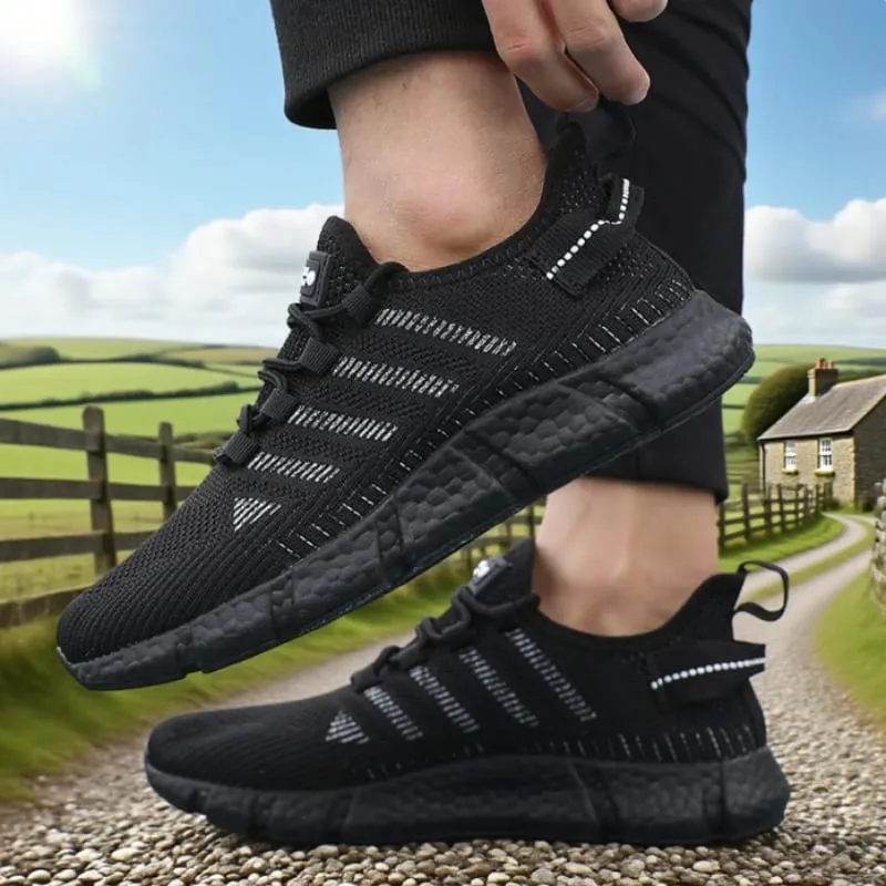 Løbesko med bløde såler til mænd Åndbar mesh Fleksibel Casual sneakers Komfortable bæredygtige såler Tennis træningssko