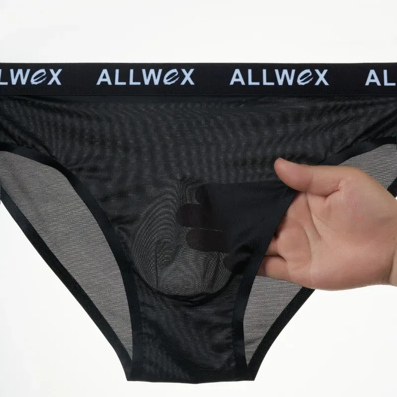 Nahtlose Slips aus Eisseide für Männer, sexy, glatte Unterwäsche, 3D-Beutel-Unterhose, bequeme Dessous-Höschen, männliche Low-Rise-Slips — image 6