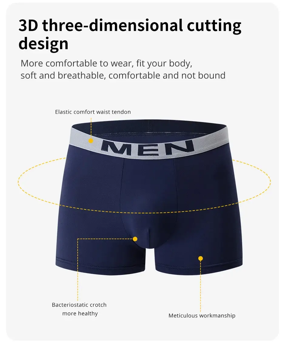 4/5/10Pcs Men's Fashionable Printed Multi-color Combination Underwear Shorts Youth Casual Sports Underwear Boxer Shorts Home Pan — image 3