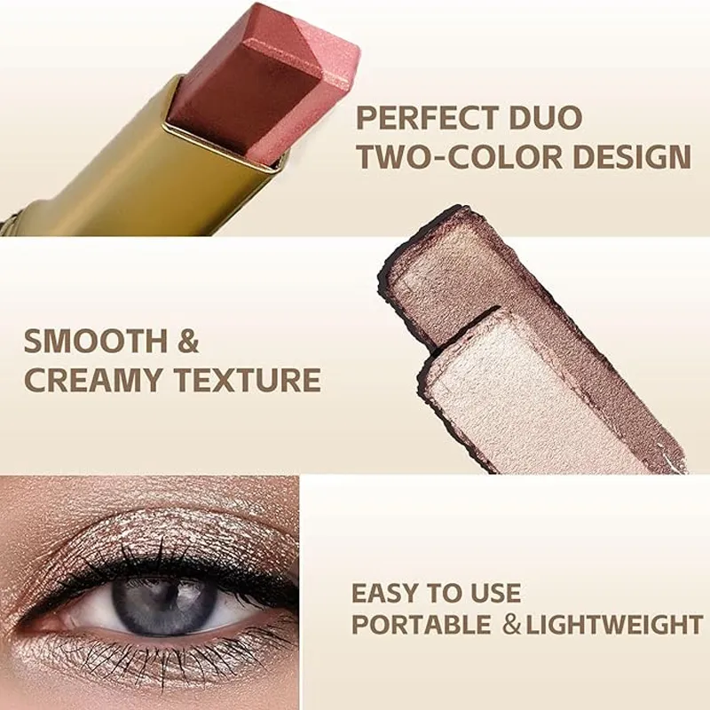 Double Color Eye Shadow Stick Naturally Tinged Not Easy to Mottle Off Makeup Pure Color Create Natural Makeup Effect — image 4