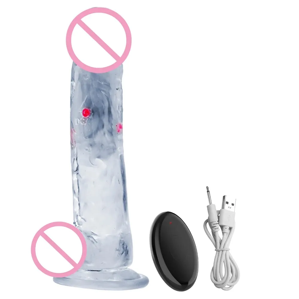 Alat Kawalan Jauh Dildo Realistik Lembut untuk Wanita G-spot Vibrator dengan Lampu LED Palsu Zakar Wanita Melancap Mainan Seks untuk Wanita — image 5