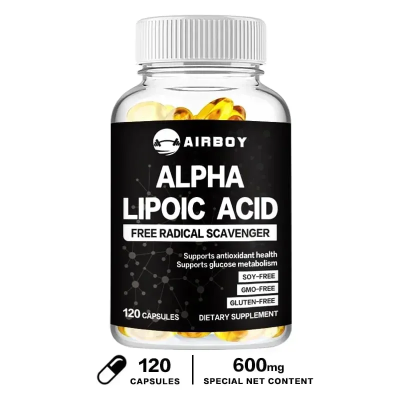 Alpha Lipoic Acid Softgels - Supports Nervous System Health Powerful Antioxidant Promotes Metabolism Healthy Aging