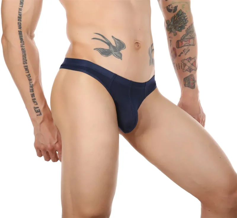 Sexy Men's Thongs Underwears Ultra-thin Thong G Strings Pouch Ice Silk Tanga Hombre Sexy Gay Underpants Breathable Briefs Men — image 42