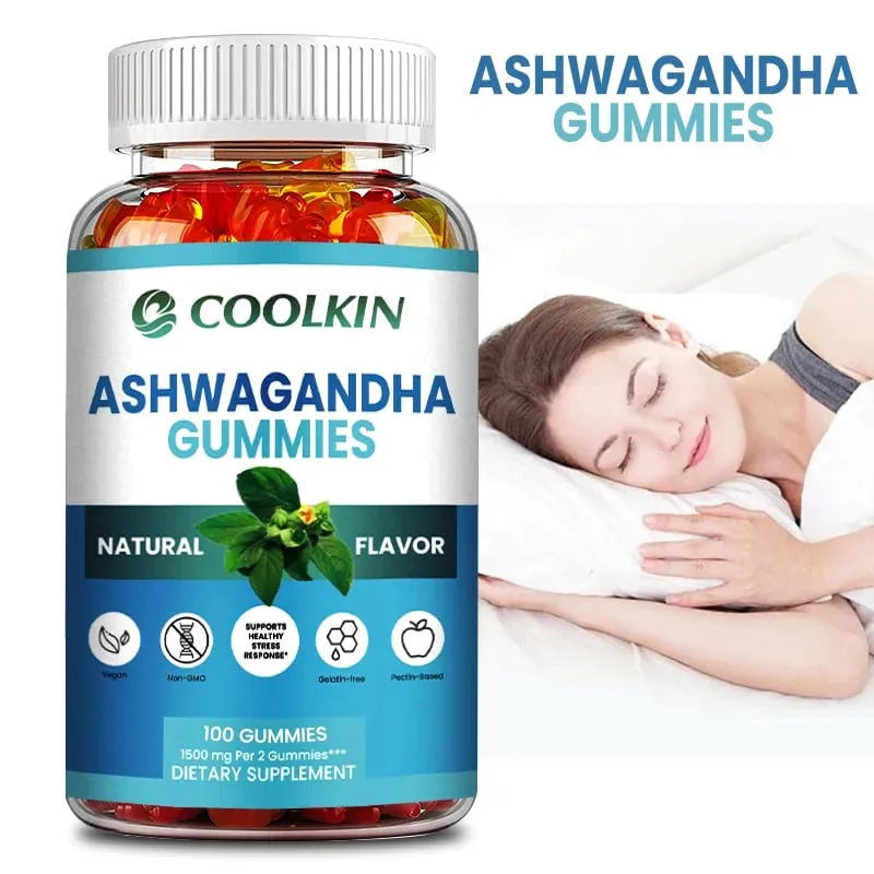 Gummies Ashwagandha - บรรเทาความเครียดปรับปรุงความเข้มข้นส่งเสริมสมองและสมดุลพลังงานและปรับปรุงสุขภาพการนอนหลับ — image 2