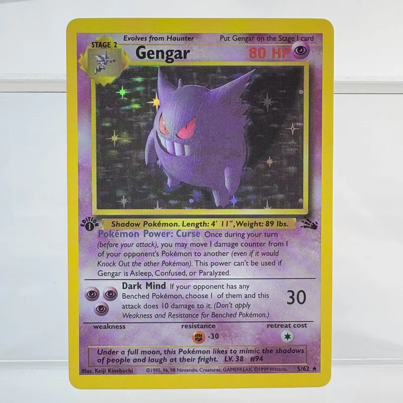 PKMฟอยล์Proxyการ์ดGENGAR & MIMIKYU GX DARK GENGARงานอดิเรกคอลเลกชันเกมBattleที่ดีที่สุดของขวัญPTCGการ์ด