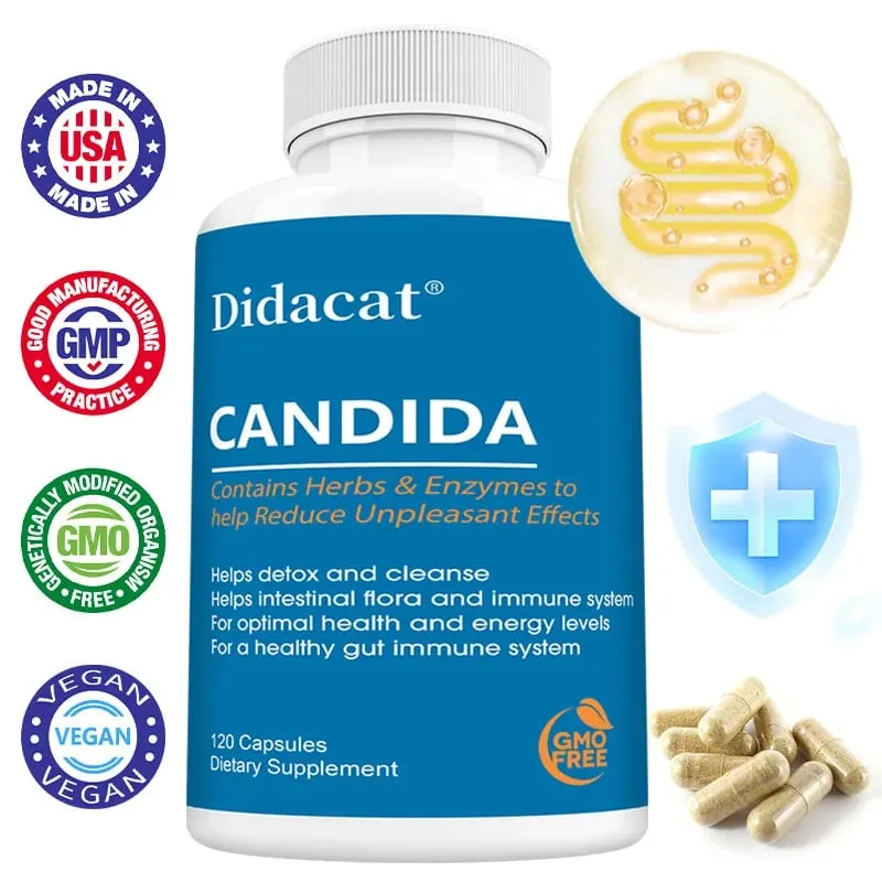 Suplementos de Candida - Contendo Ervas e Enzimas Ajudam a Desintoxicar e Limpar, Promovendo uma Flora Intestinal Saudável e Sistema Imunológico — image 1