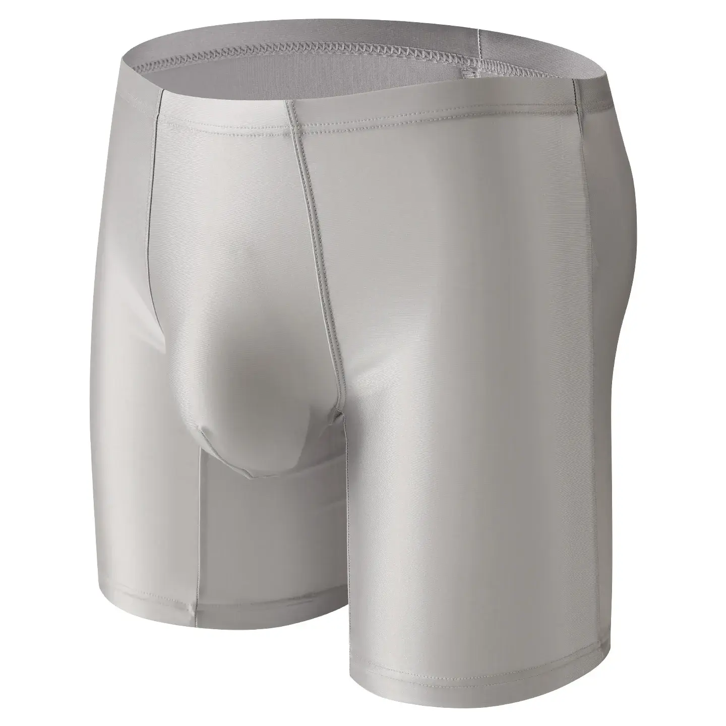 Boxer intimo uomo Uomo Solid Slim Ice Silk Pantaloncini gamba estesa Boxer Ropa Vita media Mutandine sportive Mutande maschili M-XXL — image 12