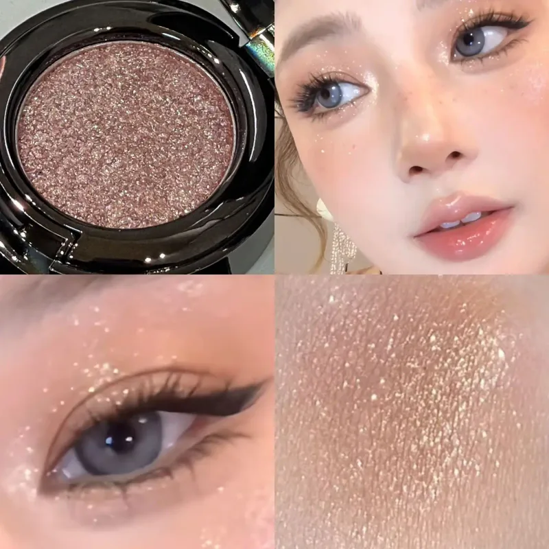Metallic Glitter Black Blue Eyeshadow Ungu Hijau Metallic Highlighter Eyeshadow Diamond Tahan Lama Solek Mata Wanita Kosmetik — image 13