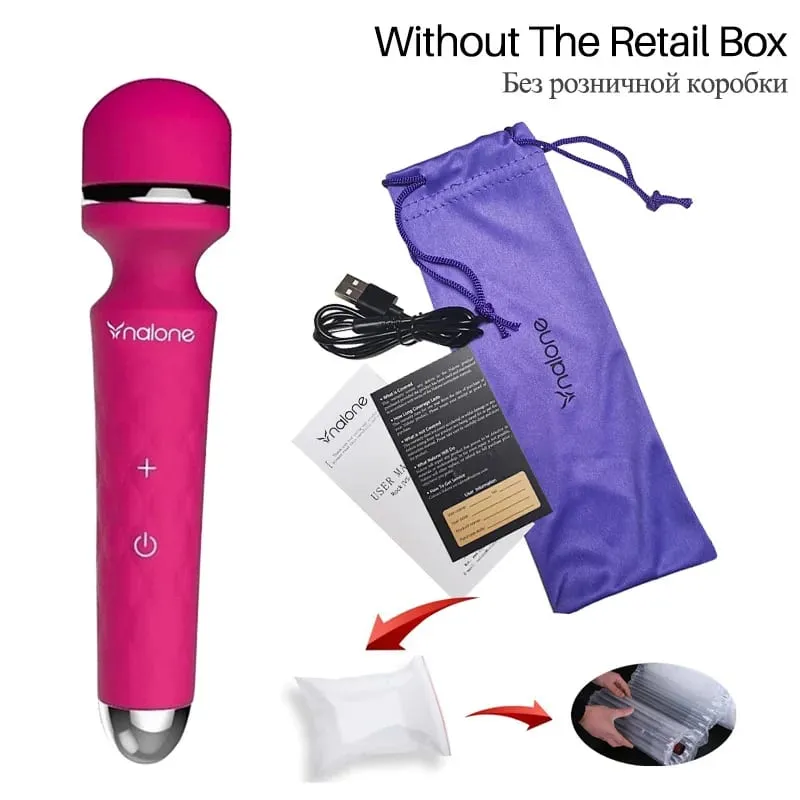 Nalone poderoso clitóris vibrador usb recarga varinha mágica av vibrador massageador produto sexual brinquedos sexuais eróticos para mulheres adulto 18