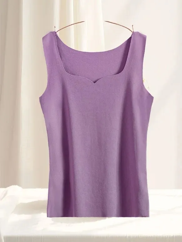 3 stücke Frauen Thermische Tops Mädchen Spurlose Einfarbig Weste Basis Schicht Warme Tank Top Herbst Winter Weibliche Sexy Dünne leibchen — image 10