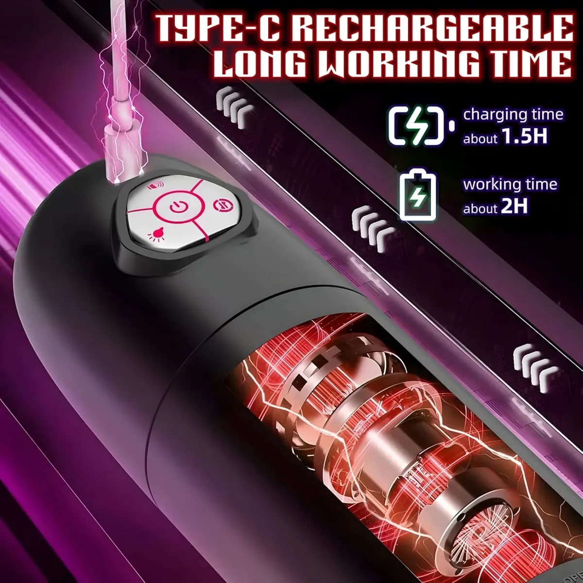 Automatische 10 Stak Roterende Modi & Gekleurde Lichten Mannelijke Masturbator Cup Pocket Kut Stroker Pijpbeurt Speeltjes Voor Mannen — image 5