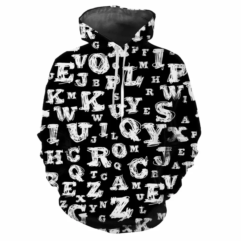 2024 Fashion Men's Hooded Printed Letter Pattern Sweatshirt Casual Long Sleeve Hooded Top Street Design Men's Sportswear — image 6