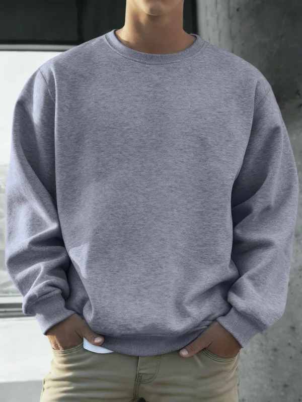 Effen zachte truien Straat herfst Comfortabele fleece hoodies Kantoorjogging Losse sweatshirts Casual basics Dagelijkse streetwear voor mannen — image 10