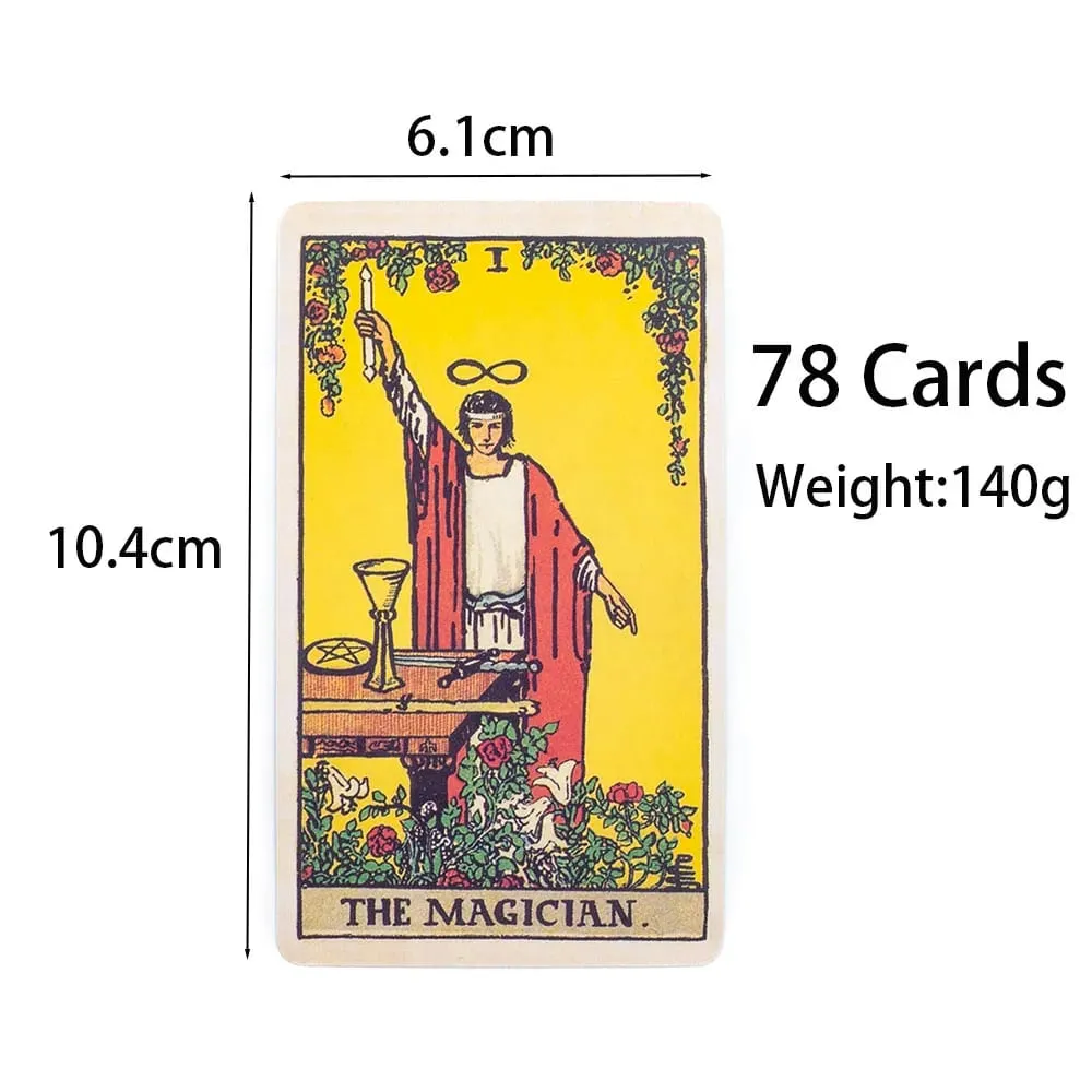 คลาสสิกไพ่ทาโรต์ดาดฟ้า 78 ชิ้นสำหรับผู้เริ่มต้นง่าย Fate Fortune Telling PARTY Tabletop BOARD เกมของเล่น — image 6