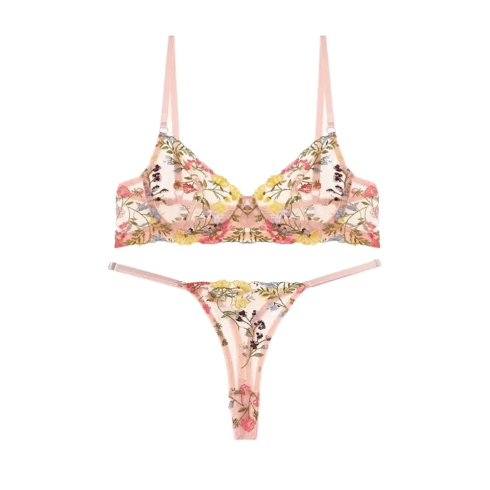 Vielseitiges transparentes Dessous-Set, ultradünn, elegantes Höschen-BH-Set, Push-Up-BH-Anzug für Damen — image 10