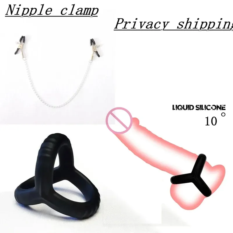 Sort silikone Cockring Forsinkelse Ejakulation Sædlås Ring Genanvendelig Cockring Mænd Penisring Sexlegetøj til par Sexbutik — image 8