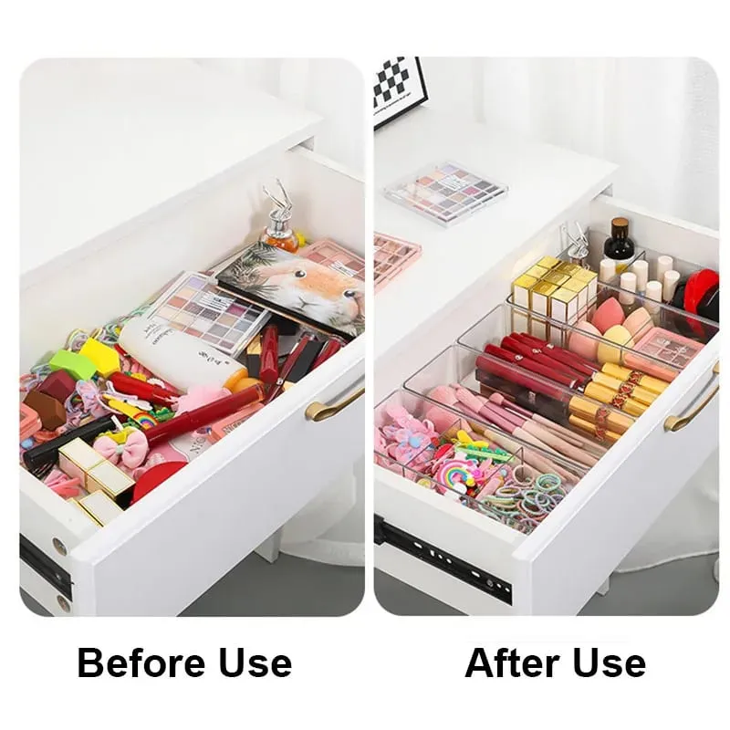 Akryl Kosmetik Opbevaringsboks til læbestift Makeup Børster Lagdelt Opbevaring Bordskuffe Comestic Tools Makeup Puff Opbevaringsboks