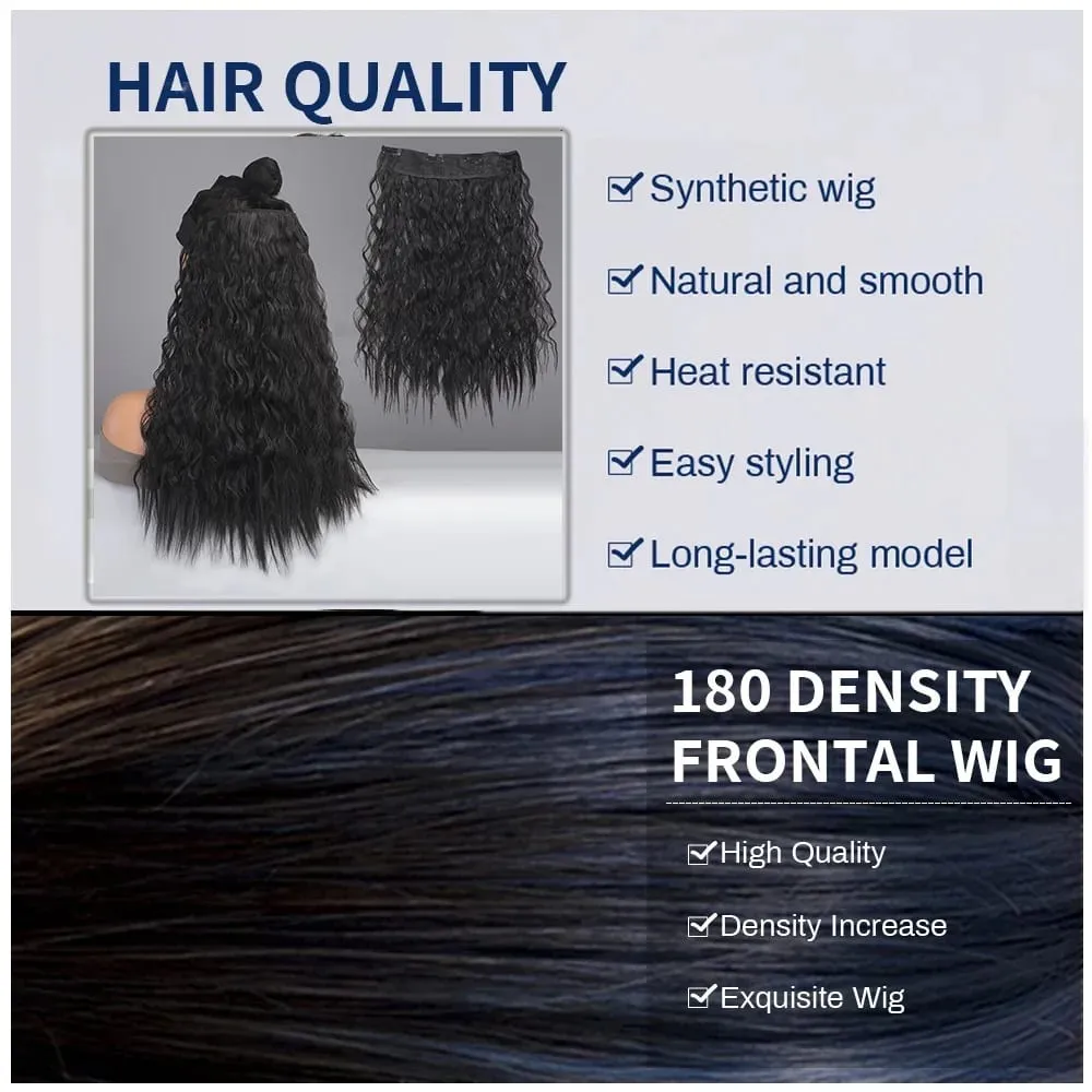 Synthetic corn beard curly hair extensions in three sizes wig head covers full top hair covers replacement for women's wigs — image 5