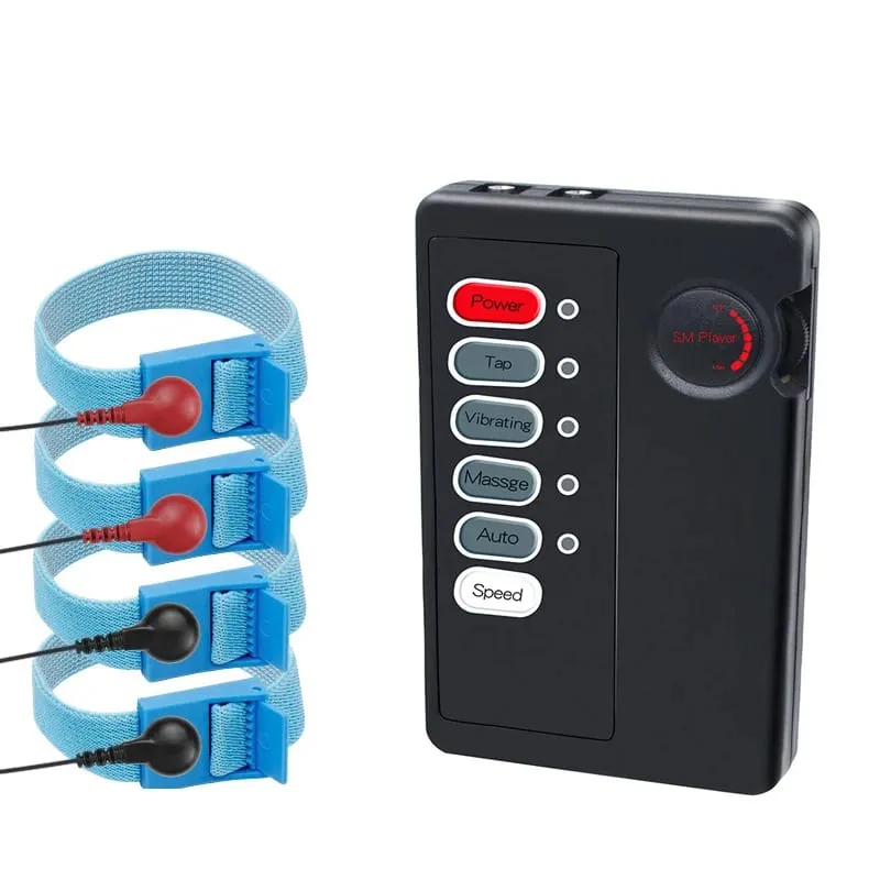 Fibres conductrices de choc électrique, anneau de pénis, extension de thérapie, Massage e-stim, Kit de produits sexuels BDSM Gay pour hommes, Masturbation — image 8