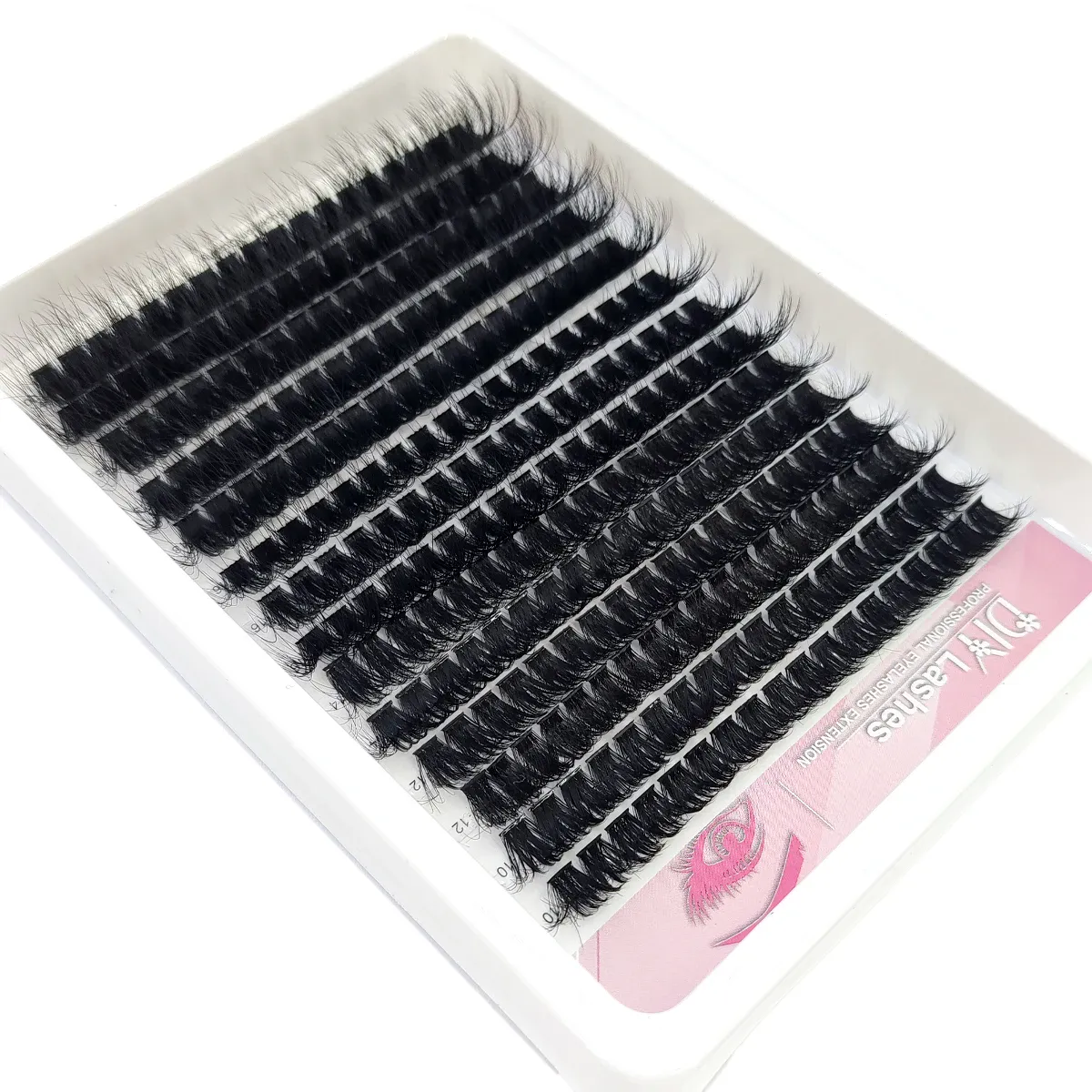 14 Reihen Fluffy Lash Bundle Thick Curl Lash Bundle Extended 80D-100D Cat Eye Lash Extension Wimpern — image 6