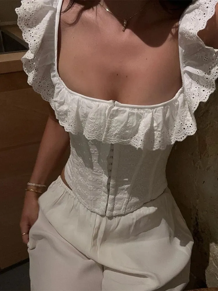 Kobiety seksowna solidna bandażowa góra kwadratowy dekolt w paski Spaghetti pasek gorset bez rękawów Bodycon 2026 Summer Lady Party modna kamizelka — image 17