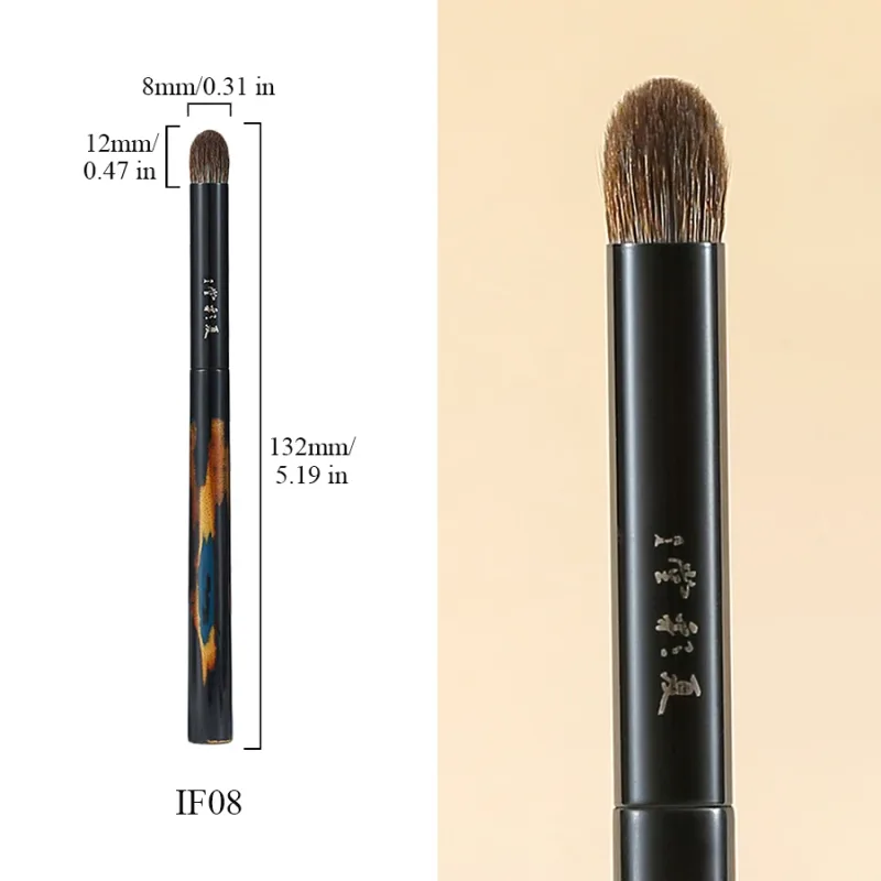 Morbido misto zibellino Lynx capelli di capra realizzato a mano pennello per trucco ombretto pennello per sfumare lusso lacca cinese manico pennelli per trucco — image 7