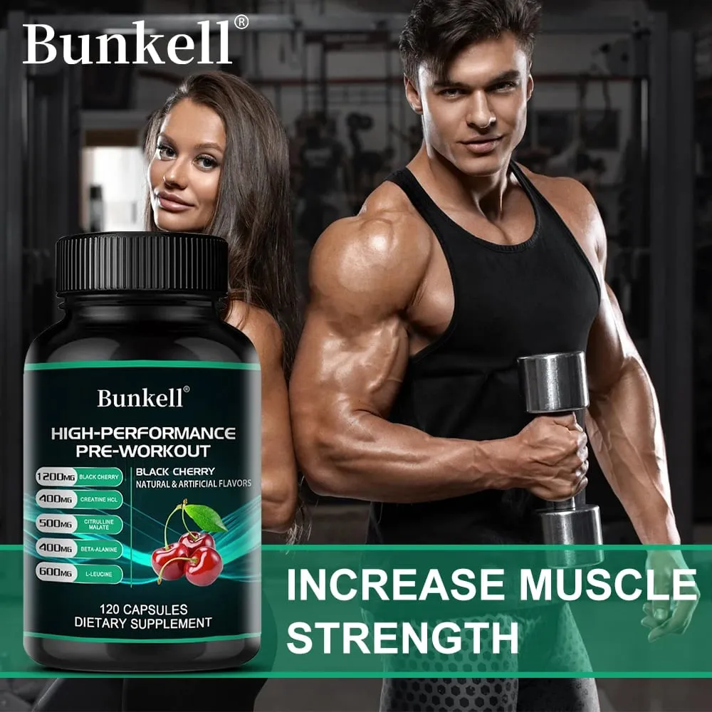 Bunkell Integratore Pre-Allenamento - Aminoacidi Creatina HCI Citrullina Malato Beta-Alanina Per Migliorare le Prestazioni Atletiche — image 5
