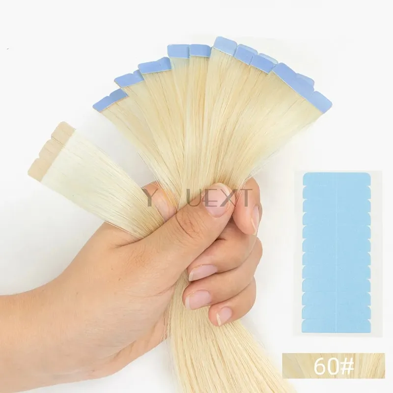 Invisible Mini Tape In Human Hair Extensions Seamless Adhesive Natural Straight Hair 12-24 Inches Machine Remy Hair 10pcs/pack — image 13