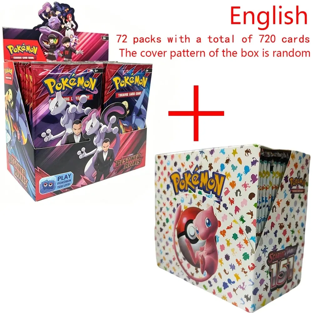 360 ชิ้นการ์ด Pokemon Destined Rivals Prismatic Evolutions Scarlet Violet 151 PALDEAN ภาษาอังกฤษ Booster Battle Transaction Card — image 4