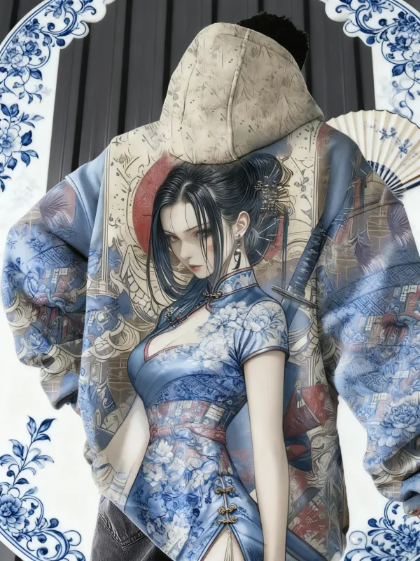Sweat-shirt à capuche à manches longues pour fille, pull décontracté, imprimé en 3D, haut à la mode, surdimensionné, tendance
