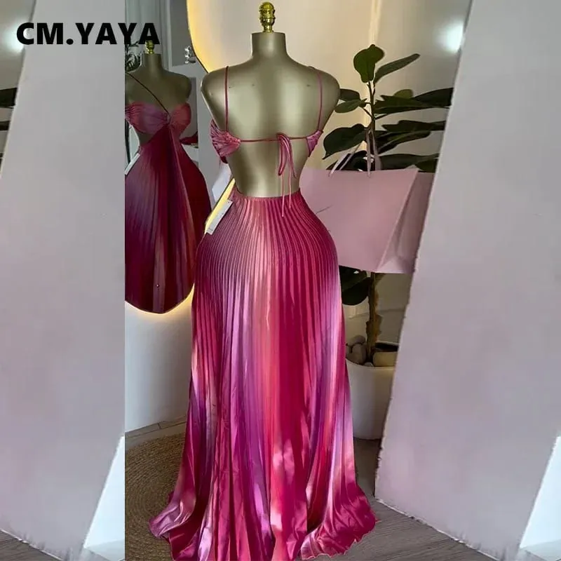 ซม.YAYA 2025 ElegantแขนกุดหวานGradientยาวผู้หญิงชุดBeach Partyชุดราตรีเซ็กซี่ชุดจีบ — image 3