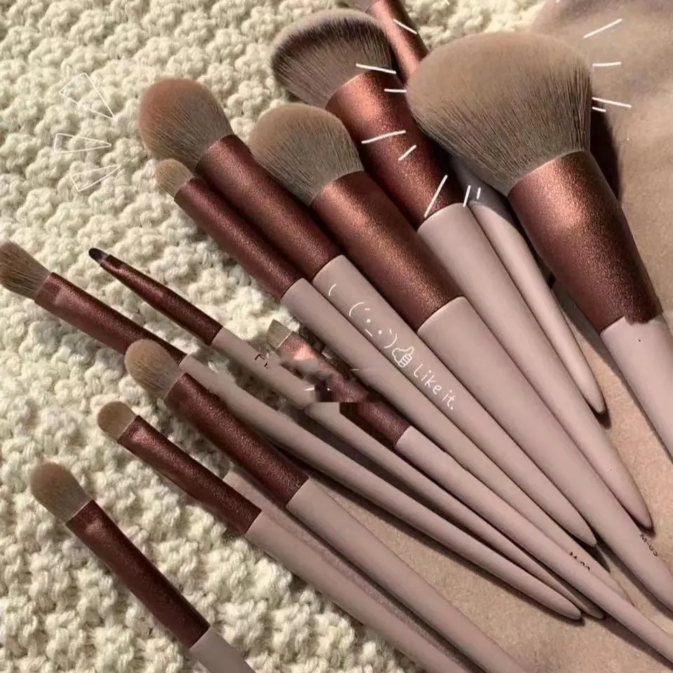 Ensemble de pinceaux de maquillage, 13 pièces, ombre à paupières, fond de teint, poudre cosmétique, mélange de Blush, outils de maquillage de beauté pour débutants — image 1