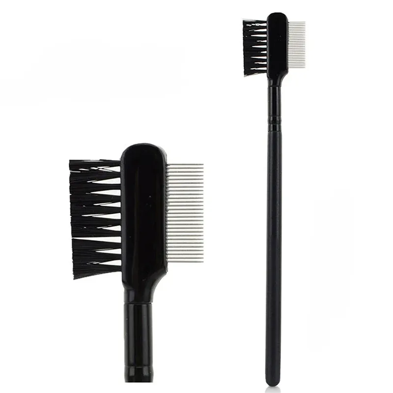 1PC štětec na řasy Hřeben na obočí štětce na líčení Professional Dual Makeup Tool maquiagem Black Kabuki Wood Beauty