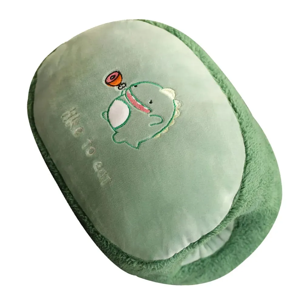 Bantal Penghangat Tangan Kartun Dinosaurus Bantal Hangat Lembut untuk Penggunaan Mobil Meja Tempat Tidur Sofa Tidak Mudah Berubah Bentuk Ide Hadiah Musim Dingin yang Sempurna