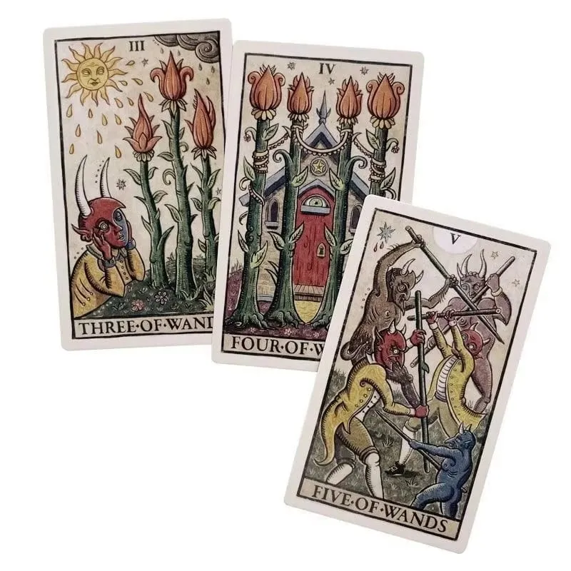 Trionfi della Luna Tarot 78 ดาดฟ้า PDF คู่มือ Fortune Telling การ์ดเกม Travel Cersion Reversed Chakra Planet Zodiac — image 3