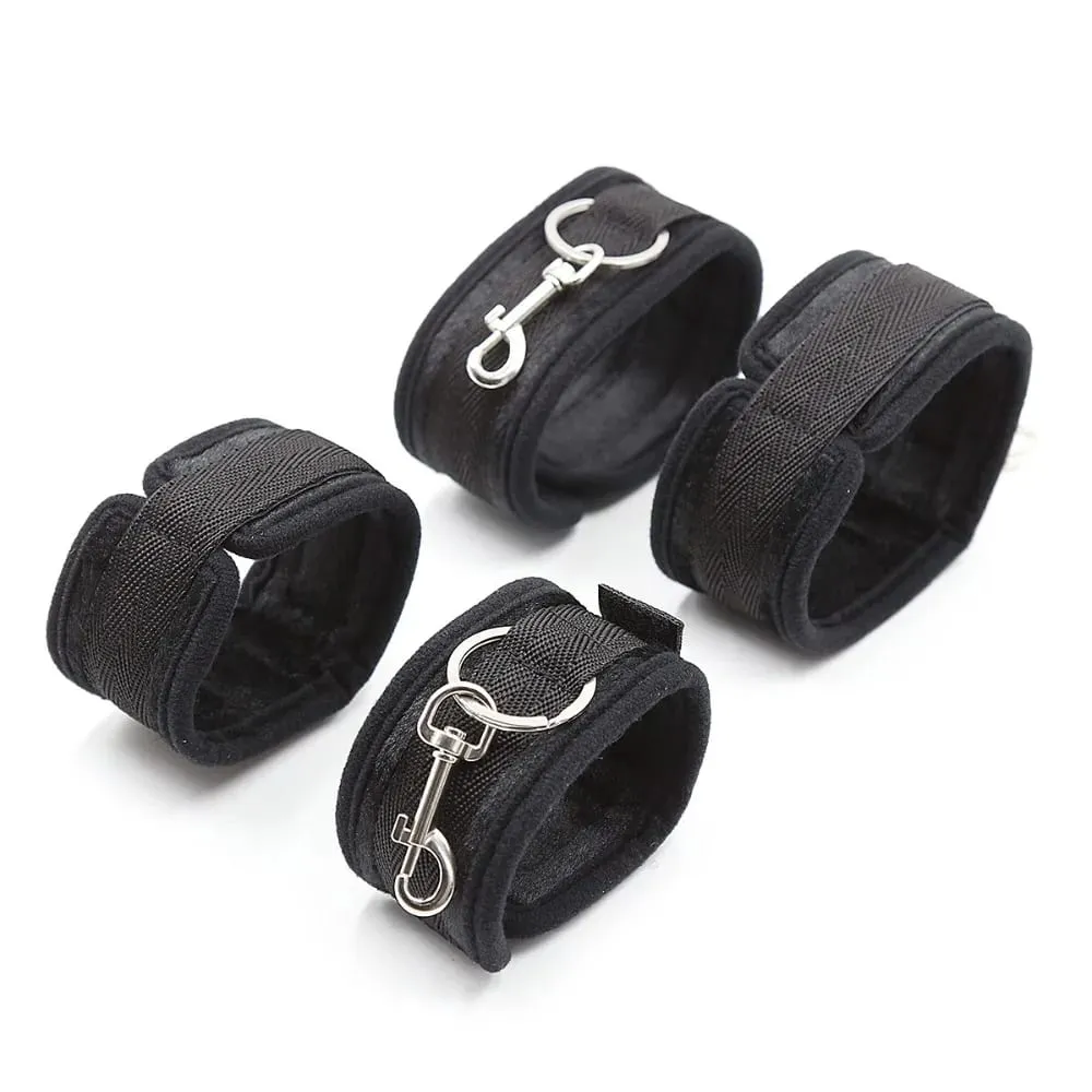 Set Kekangan BDSM Bondage Gari & Buku lali Cuffs Budak Atas Katil Buka Kaki Menggoda Mainan Seks Untuk Wanita Pasangan Erotik Tiada Vibrator — image 5