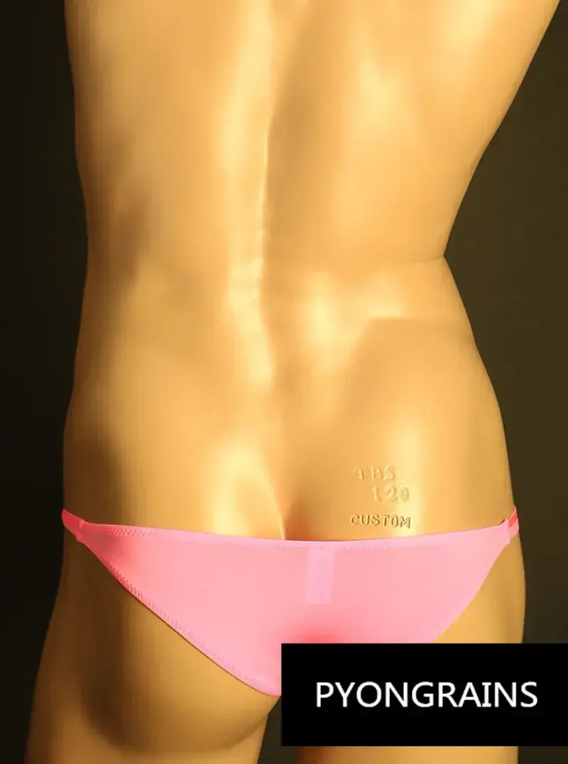 Mænd Justerbar Metal O-ring Dobbelt tynd rem Bikinitrusser Lavhøjde Silkeagtig Is Silke 3D U konveks pose Sexet mænds undertøj — image 12