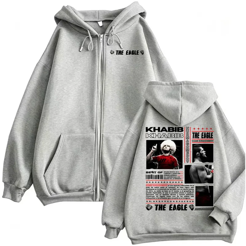 The Eagle Khabib Nurmagomedov Fan Gifts Zipper Hoodies Men Women Fashion Classic Jacket Sweatshirt High Quality Zip Up Pullovers — image 6