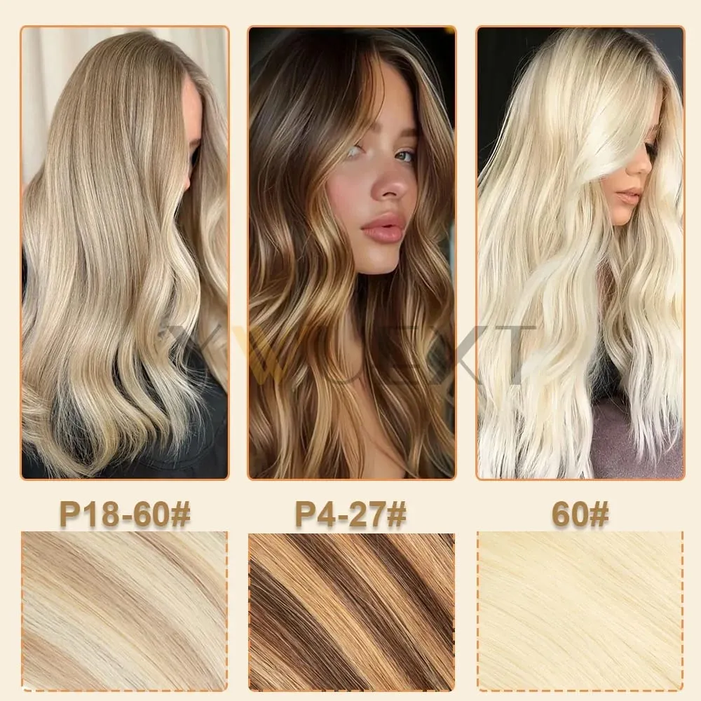 Invisible Mini Tape In Human Hair Extensions Seamless Adhesive Natural Straight Hair 12-24 Inches Machine Remy Hair 10pcs/pack — image 3