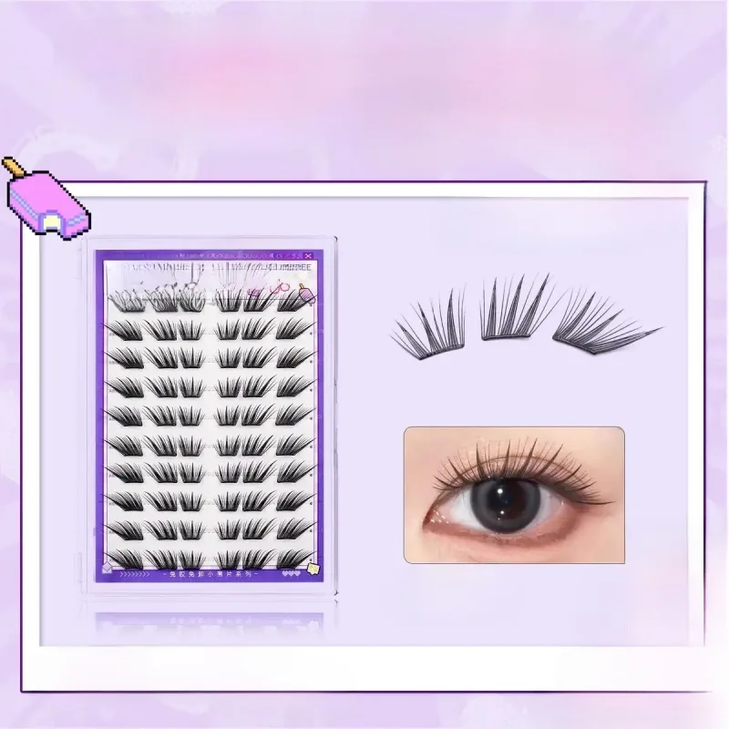 60 grappoli di ciglia finte marroni naturali stile volpe Cat Eye Strumenti per il trucco Fasci di ciglia segmentate naturali Strumenti per il trucco — image 6