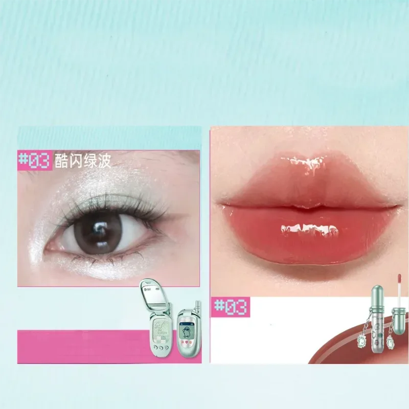 Little Ondine 2 Buah Set Kado Rias Wajah Multi Guna Balsem Krim Bibir Glasir Eyeliner Pensil Alis & Bedak Pengaturan Koleksi Kecantikan