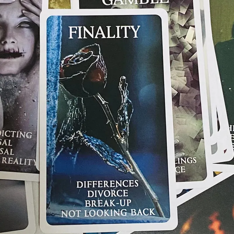 Mystic Black Rose Oracle Deck 78 Pcs Situations Tarot Cards Twin Flame Love Keywords Deck Healing Shadow Work Unique — image 6