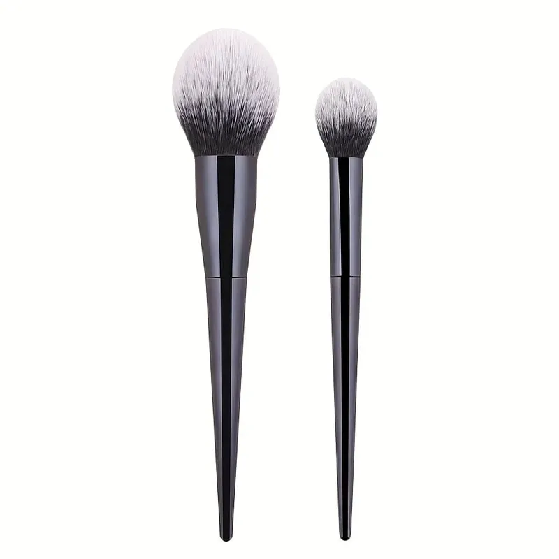 2 stk professionelt makeup børstesæt blød nylon børster ansigtsbørster til Foundation Blush Powder Contour Highlighter & Eyesh — image 8