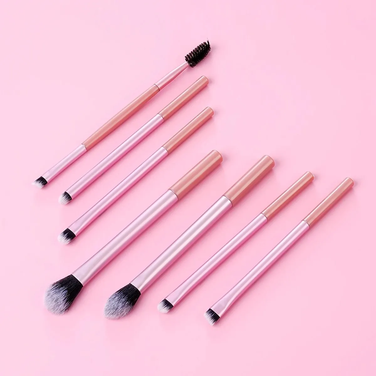 9 STK Makeup Børste Sæt Bløde børster Inkluderer professionelle øjenmakeup børster Øjenbryn Barberblad Silikone Eyeliner Stencils — image 2