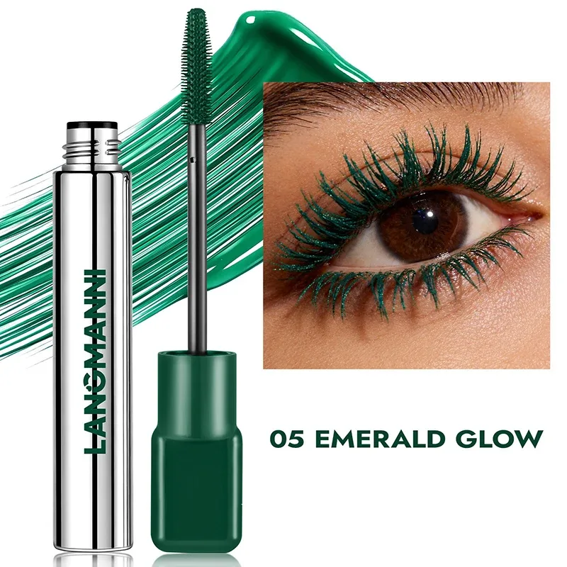 8 Colors Pink Mascara Thick Curling Waterproof Natural Eyelashes Long Lasting Blue White Green Black Eye Makeup Korean Cosmetics — image 9