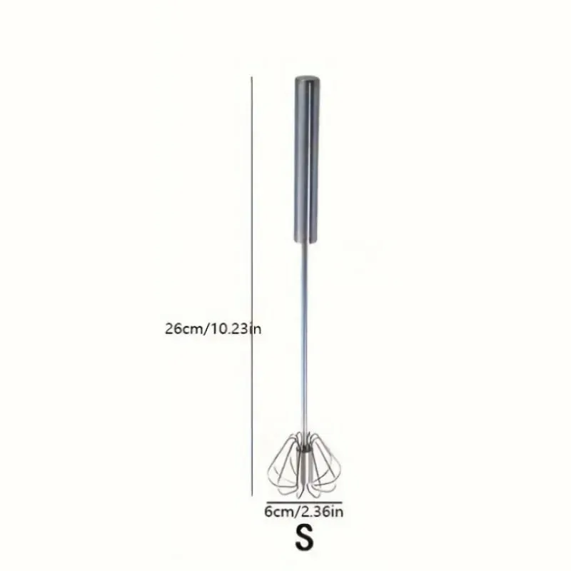 ステンレススチール製エッグビーター 耐久性のある半自動ミキサー、キッチンベーキング用のエッグクリームの混合、撹拌、叩くのが簡単
